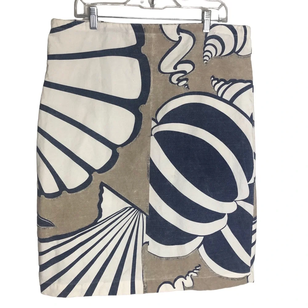 Michigan Rag Co Shell Print Drawstring Skirt RARE X10 - Picture 2 of 7